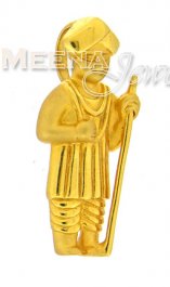 22 Kt Gold Jalaram Pendant