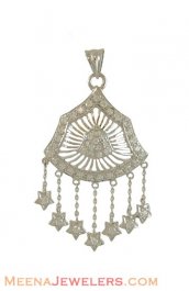 White Gold Pendant with CZ ( Fancy Pendants )