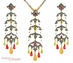Designer Nizam Pendant Set ( Diamond Victorian Jewelry )