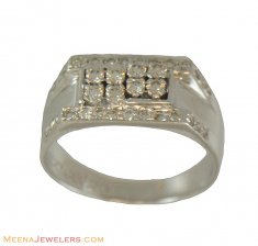 18k White Gold Diamond Ring(Mens) ( Diamond Rings )