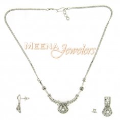 22Kt White Gold Necklace Set