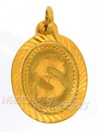 22Kt S Initial Pendant ( Initial Pendants )