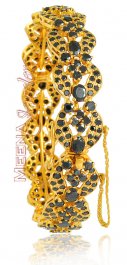 Gold Bangle with Sapphire