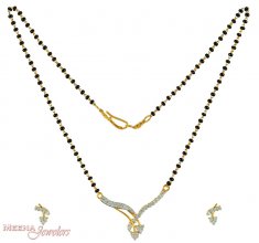 22k MangalSutra chain and Earrings