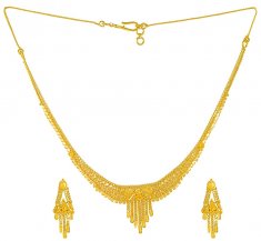 Yellow Gold Three Piece Necklace Set