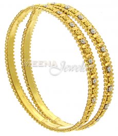 22Kt Gold Two Tone Bangles 