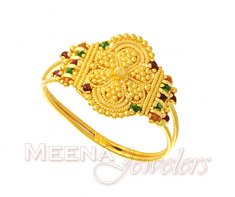 Meenakari Ladies Gold Ring