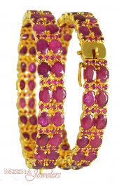 22Kt Gold Bangles with Ruby