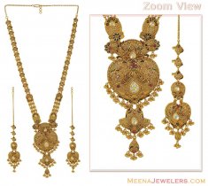 Bridal antique gold necklace set