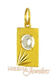 22Kt Initial C Pendant