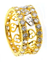 22Kt Gold Ladies Ring with Cubic Zircon