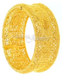 22Kt Gold Filigree Work Kada