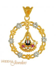 22k Gold Lord Balaji Pendant