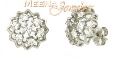 18Kt White Gold Earring ( White Gold Earring )
