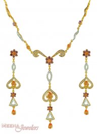 22K Designer Necklace Set ( Gold Designer Sets )