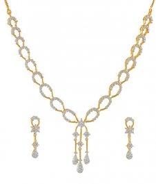 Gold Fancy Necklace Set ( Gold Designer Sets )