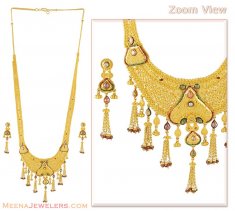 22K Gold Patta set with Stones