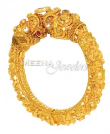 22 kt Antique Gold Meena work Bangles ( Antique Bangles )