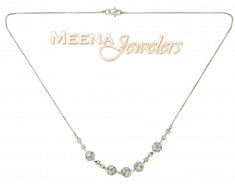 22kt white Gold Chain (Necklace) with CZ