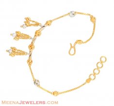 Gold Two Tone Bracelet with Charms