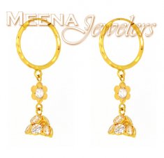 22Kt  Gold Hoop Earrings ( Hoop Earrings )