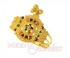 Gold Enamel Ring