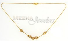 22 Kt Gold Ladies Chain with CZ