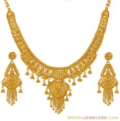 Gold Necklace Set  in 22k ( 22 Kt Gold Sets )