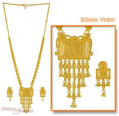 22Kt Gold Long Set ( Bridal Necklace Sets )