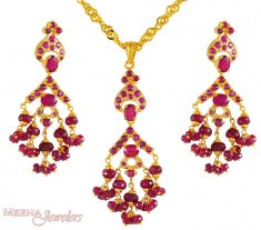22Kt Pendant Set with Ruby