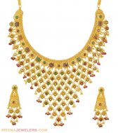 22Kt Multi Color Necklace Set