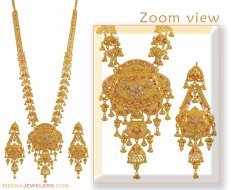 Two Tone Bridal Necklace Set (22K)
