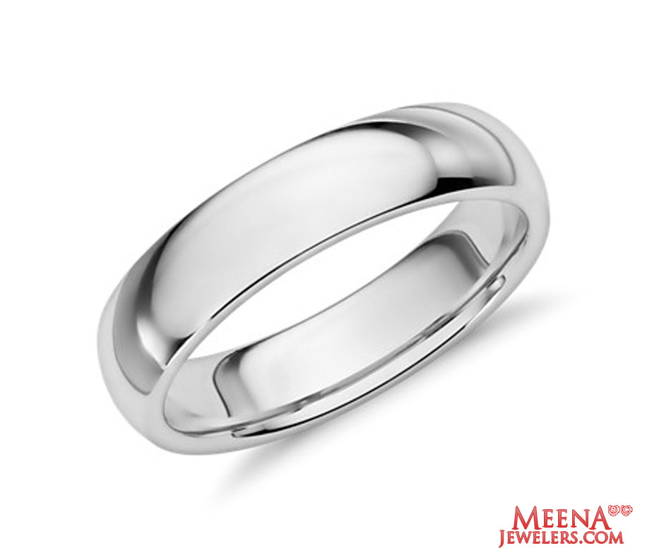 18 Kt White Gold  Wedding Band