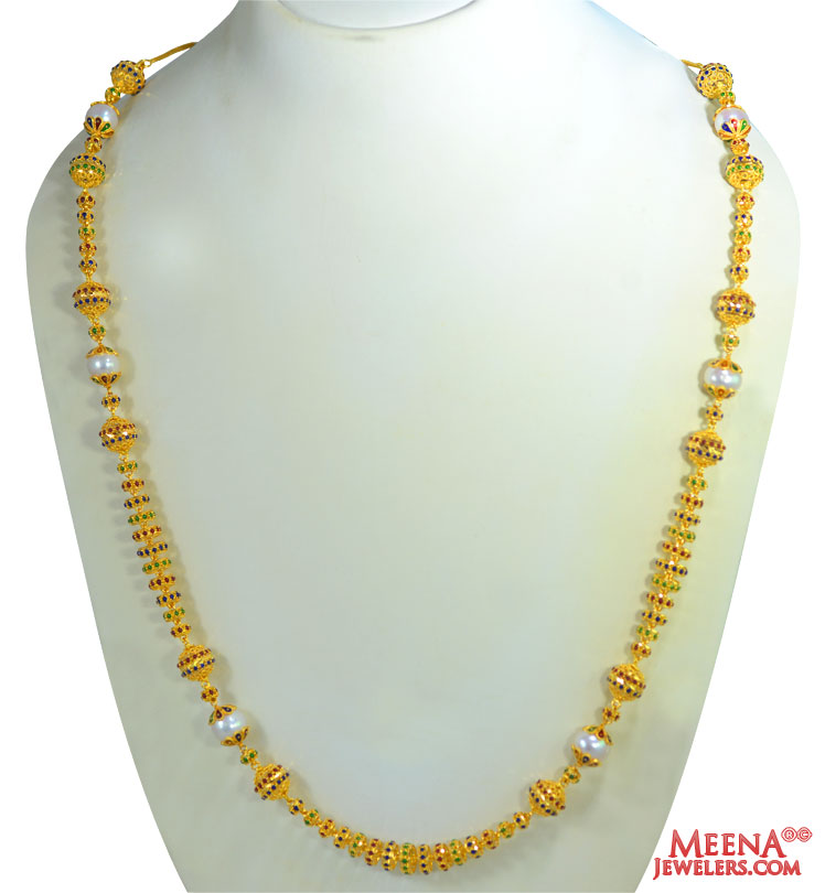 22K Gold Meenakari Chain