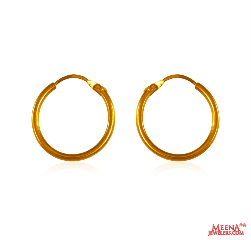 22k Gold Hoop Earrings