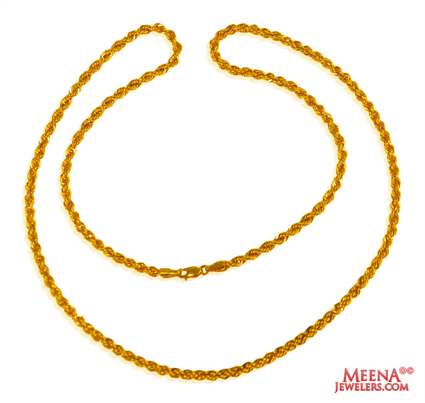 22 Kt Rope Gold Chain