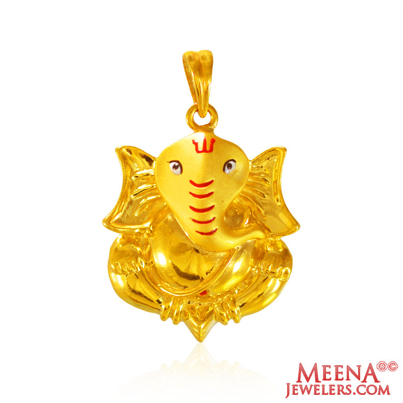 22Kt Gold Lord Ganesha Pendant