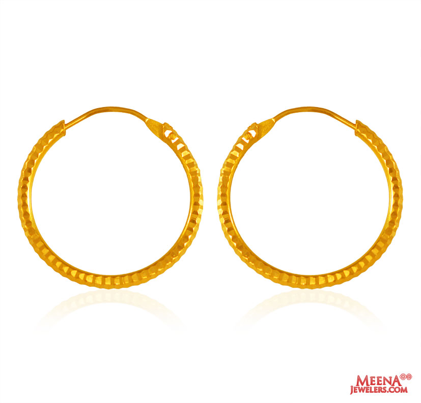 22 Kt Gold Hoop Earrings