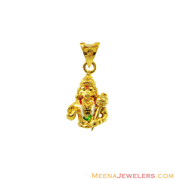 22K Lord Hanuman Pendant PeGa12489 22K Gold Lord Hanuman Pendant