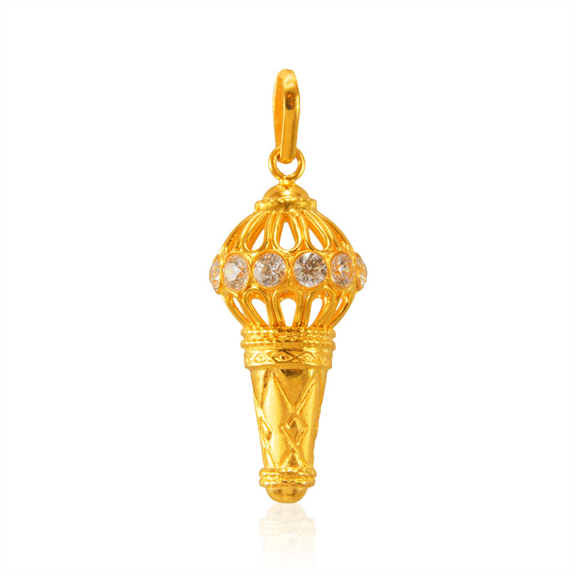 22Kt Gold Hanuman Gada  Pendant