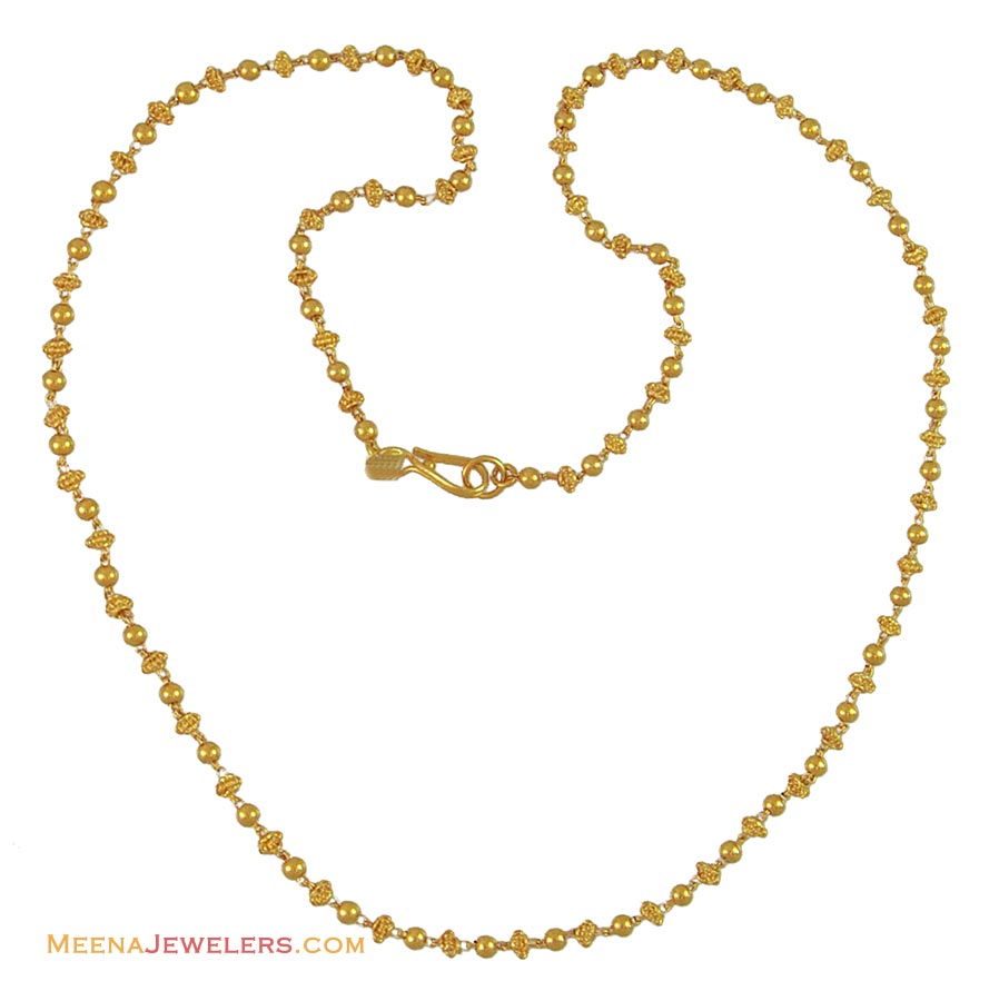 22K Gold Balls Chain(20 inch) ChFc10650 22K gold chain(20 inches