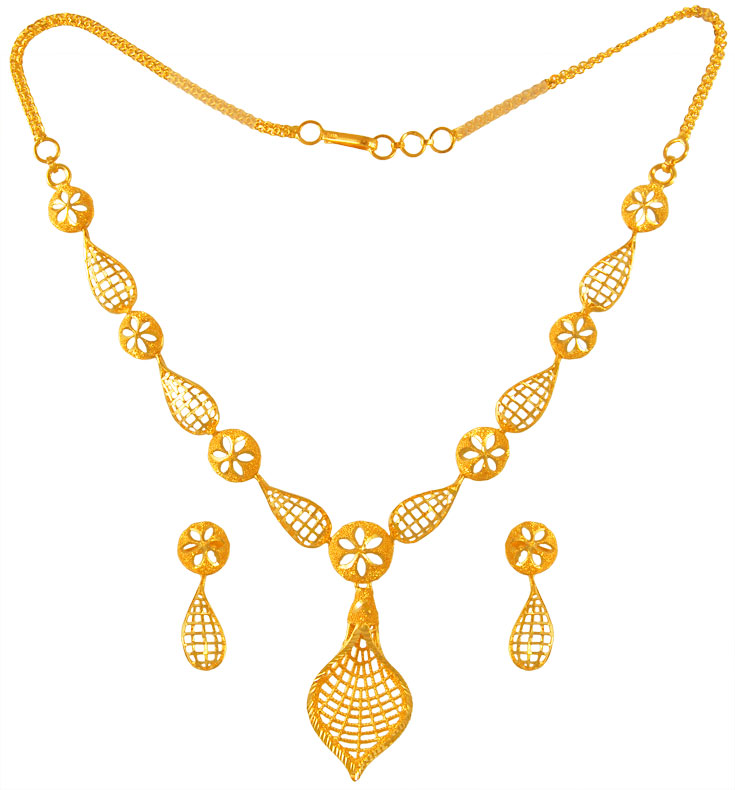 22 Karat Yellow Gold Necklace Set