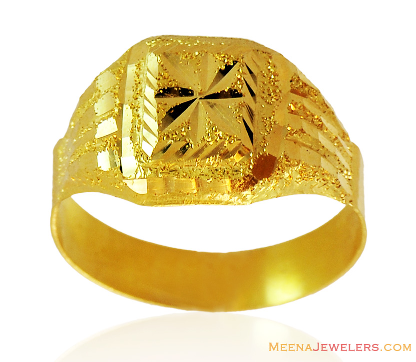 Mens Gold 22k Ring - RiMs14884 - 22k Gold ring for men's with machine ...
