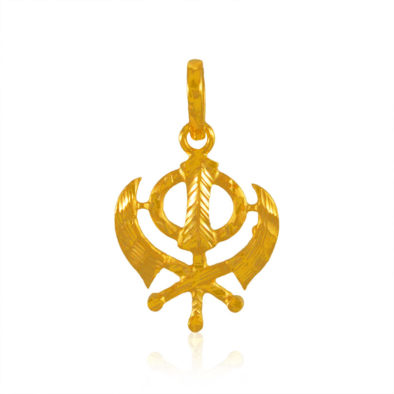 22K Gold Khanda Pendant