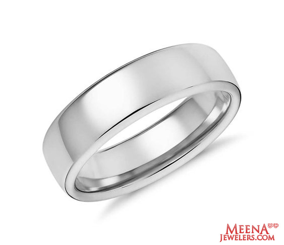 18 Kt White Gold Wedding Band