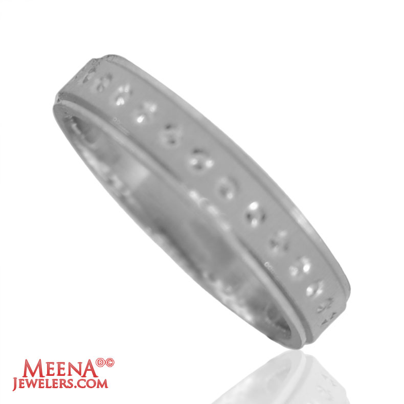 18 Karat White Gold Band