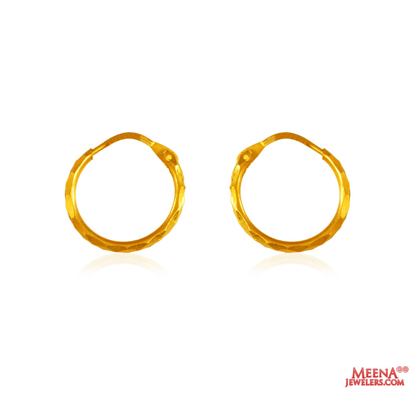 22 kt Gold Hoop Earrings