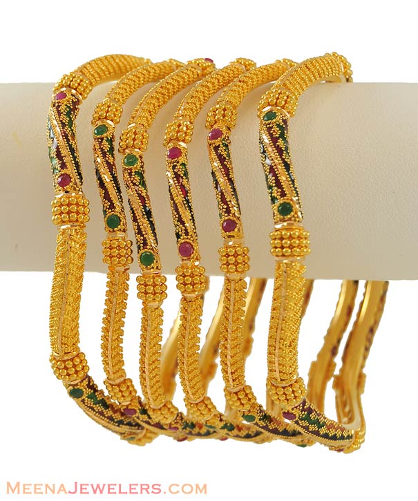 Karat gold bangles indian
