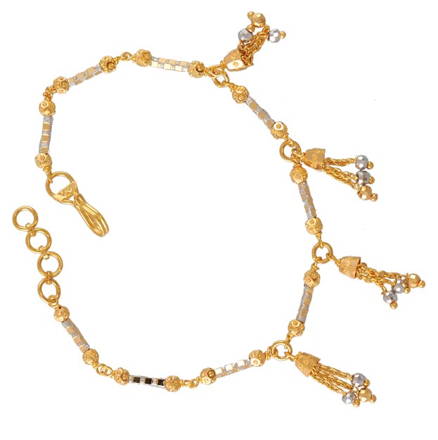 Two tone Charm bracelet(22k) BrLa4394 22k two tone gold ladies