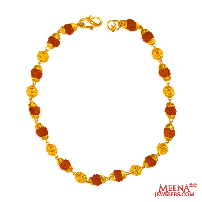 22 Karat Gold Rudraksh Bracelet